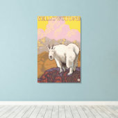 Geitenberg - Nationaal Park Yellowstone Canvas Afdruk (Insitu (Houten vloer))