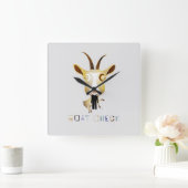 Geitencontrole - ZooDo-illustratie Vierkante Klok (Huis)