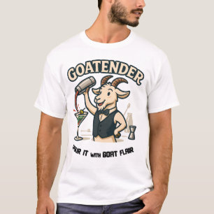Geitender Grappige Geit Barman Puns Ontwerp T-shirt