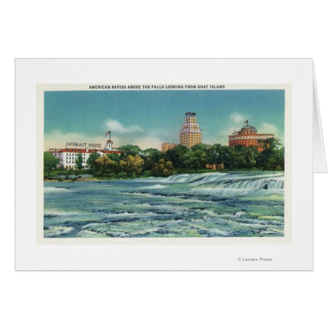 Geiteneiland Uitzicht van Amerikaanse Rapids (Voorkant Horizontaal)