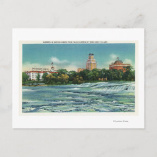 Geiteneiland Uitzicht van Amerikaanse Rapids Briefkaart
