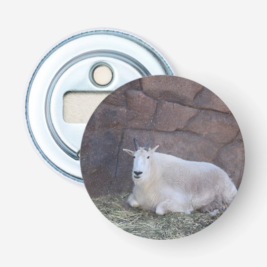 Geitenflesopening Button Flesopener (Voorkant)