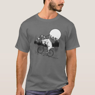 Geitengeit Funny Mountain Biking Goat Biker Vin T-shirt