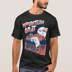 Geitengeit Funny Mountain Biking Goat Biker Vin T-shirt
