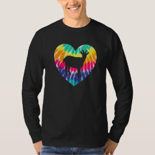 Geitenhart met Tie Dye-afdruk voor geiten T-shirt