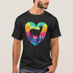 Geitenhart met Tie Dye-afdruk voor geiten T-shirt