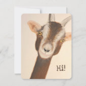 Geitenkaart gezegde "hi" bedankkaart (Voorkant)