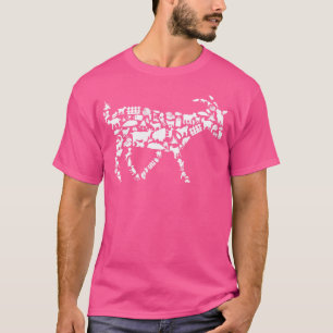 Geitenkalligram Dierenvriend Geitenbok Eigenaar T-shirt