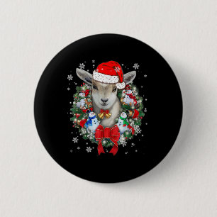 Geitenkerstversiering Ronde Button 5,7 Cm