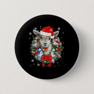 Geitenkerstversiering Ronde Button 5,7 Cm