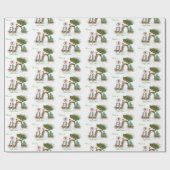 Geitenkerstwijn met suikerpluim cadeaupapier (Vlak)