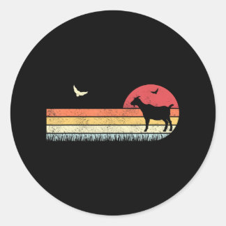 Geitenliefhebber Geitensilhouet Geitenmoeder Geite Ronde Sticker