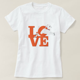 GEITENLIEFHEBBER   ORANJE geit L O V E - witte gei T-shirt