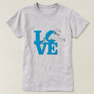GEITENLIEFHEBBER   SKY BLUE Goat L O V E - Witte G T-shirt
