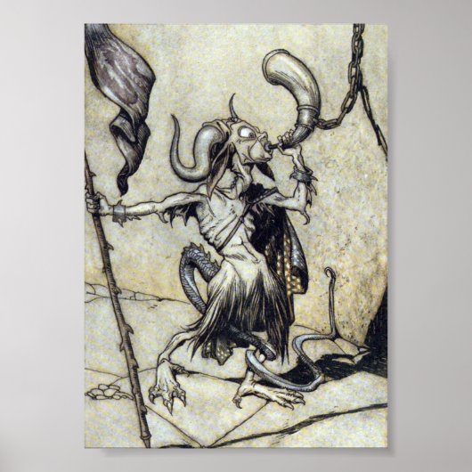 GeitenMan. 5 x 7 Rackham afdrukken op canvas Poster (Voorkant)