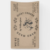  geitenmelkproducten boerderij vers spandoek (Verticaal)