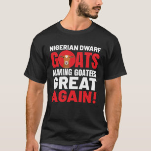 Geitenmeme Dier Pun Nigeriaanse dwerggeit T-shirt