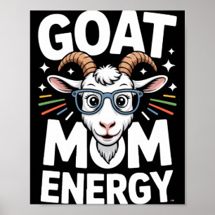 Geitenmoeder Energie Gles Bril Pret Comfort Kleure Poster