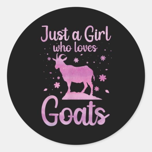 Geitenontwerp Voor Vrouwen Meisjes Pygmee Geitenbo Ronde Sticker (Voorkant)