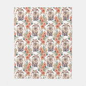  geitenpatroon fleece deken (Voorkant)