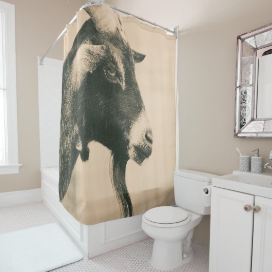 Geitenprofiel Douchegordijn (In situ)