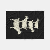 Geitenretro Fleece Deken (Voorkant (Horizontaal))
