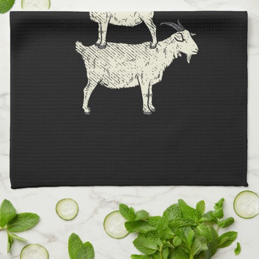 Geitenretro Theedoek (Gevouwen)