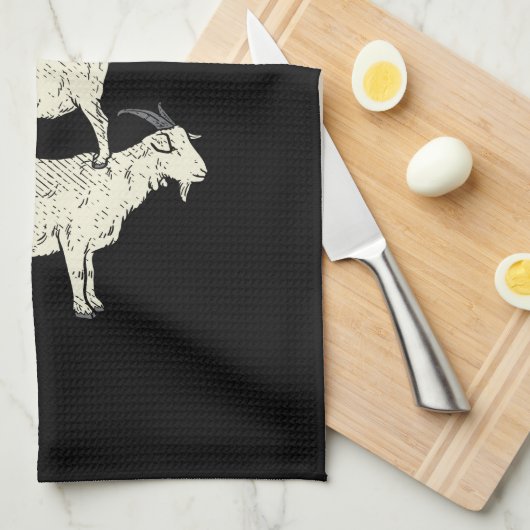 Geitenretro Theedoek (Quarter Fold)