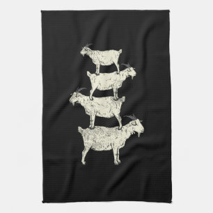 Geitenretro Theedoek