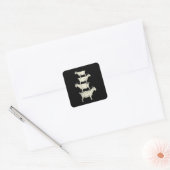 Geitenretro Vierkante Sticker (Envelop)