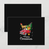 Geitenrit Rode Truck Kerst Nachthemd Uitnodiging Briefkaart (Voorkant / Achterkant)