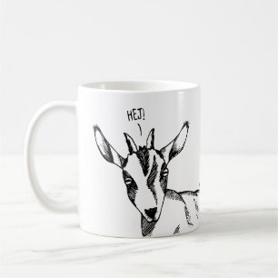 Geitenschets gezegde "Hej!" Koffiemok