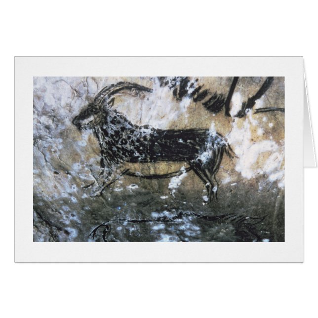 Geitenschilderij of Chamois, rotsschilderij in de  (Voorkant Horizontaal)