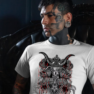 Geitenskelet Duivel Ontwerp T-shirt