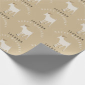 Geitenvlees Eigen dierpatroon Eigen geboortedag Cadeaupapier (Hoek)
