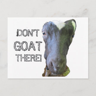 Geitenvlees "NIET GOAT ER"-Briefkaart Briefkaart