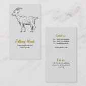 Geitenvlees visitekaartje (Voorkant / Achterkant)