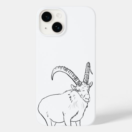 Geitenzwart en wit Case-Mate iPhone case (Achterkant)