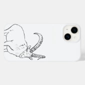 Geitenzwart en wit Case-Mate iPhone case (Achterkant (horizontaal))