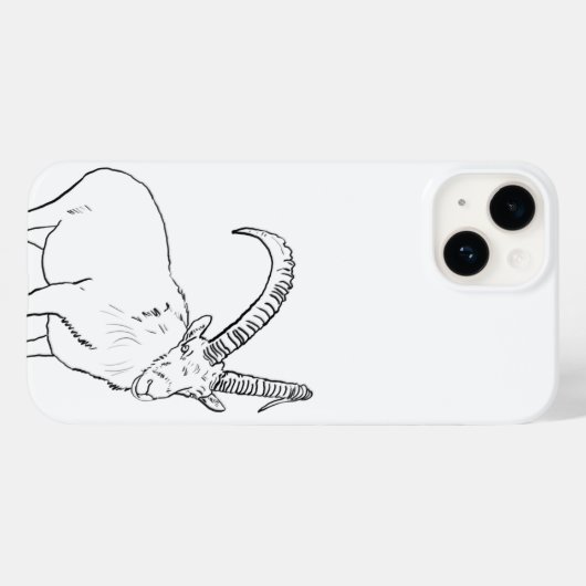 Geitenzwart en wit Case-Mate iPhone case (Achterkant (horizontaal))