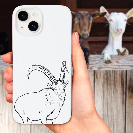 Geitenzwart en wit Case-Mate iPhone case