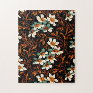 Geitic Flower Pattern Transparent Aesthetic Flower Legpuzzel