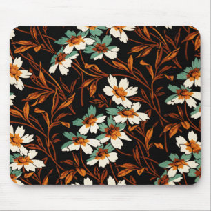 Geitic Flower Pattern Transparent Aesthetic Flower Muismat