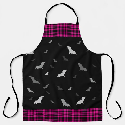 Geitic Vampire Bats Pset Black & Pink Apron Schort (Voorkant)