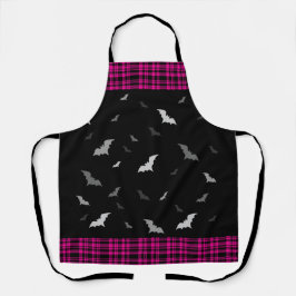 Geitic Vampire Bats Pset Black & Pink Apron Schort