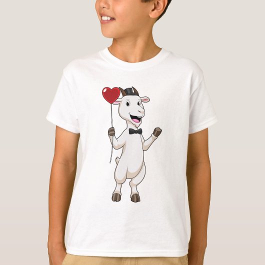 Geitte als Groom met Heart Balloon T-shirt (Voorkant)