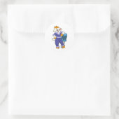 Geitte als mechanisch met schroevendraaier ronde sticker (Tas)
