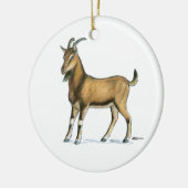 Geitte: bruin keramisch ornament (Links)
