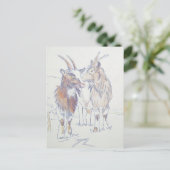 Geittekening - De broers en zussen Briefkaart (Staand voorkant)