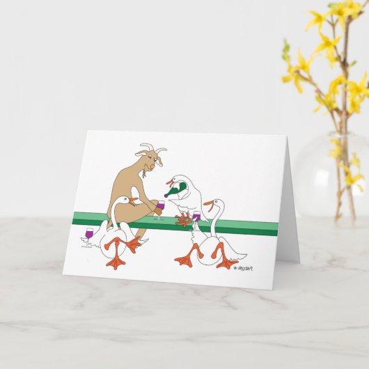 Geitten, ganzen en wijn kaart (Gele Bloem)